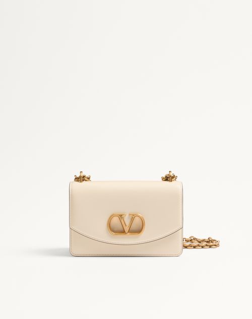 Valentino Garavani - Valentino Garavani Vain Small Shoulder Bag In Shiny Calfskin - Butter - Woman - Shoulder Bags